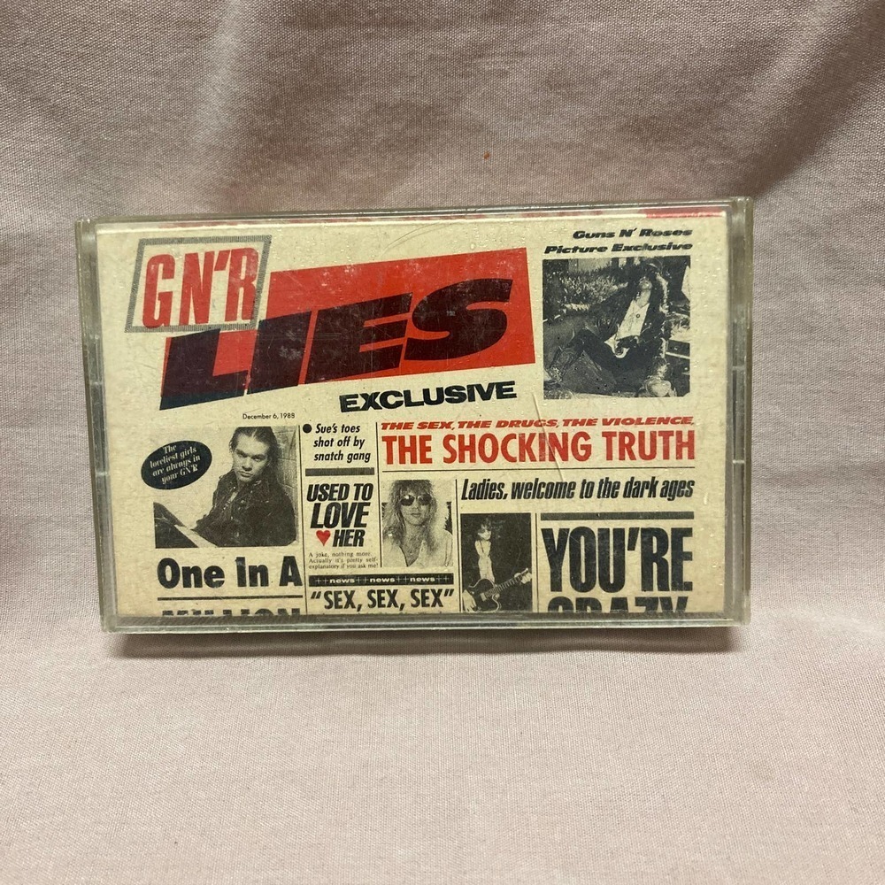 GUNS N' Roses "GN'R Lies" Cassette Tape (Geffen Records)